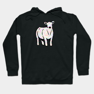 Rainbow Tie Dye Cow Silhouette  - NOT FOR RESALE WITHOUT PERMISSION Hoodie